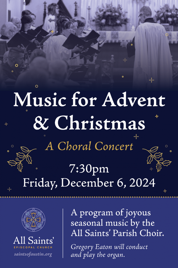 Enjoy a seasonal Choral Concert: Music for Advent & Christmas, Dec. 6